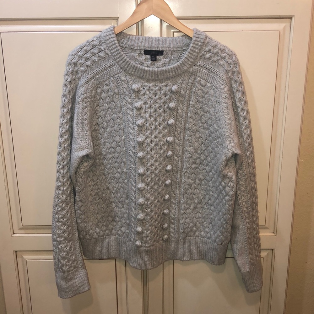 J crew cable knit sweater